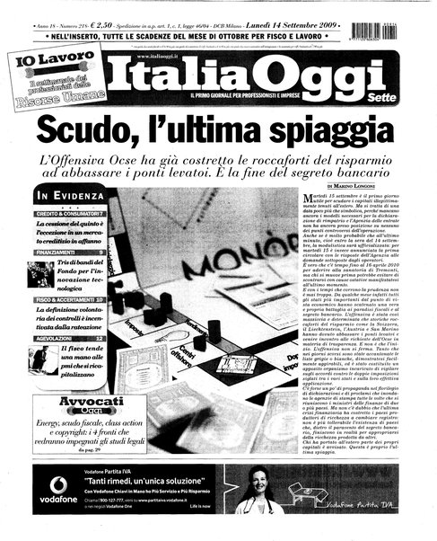 Italia oggi : quotidiano di economia finanza e politica
